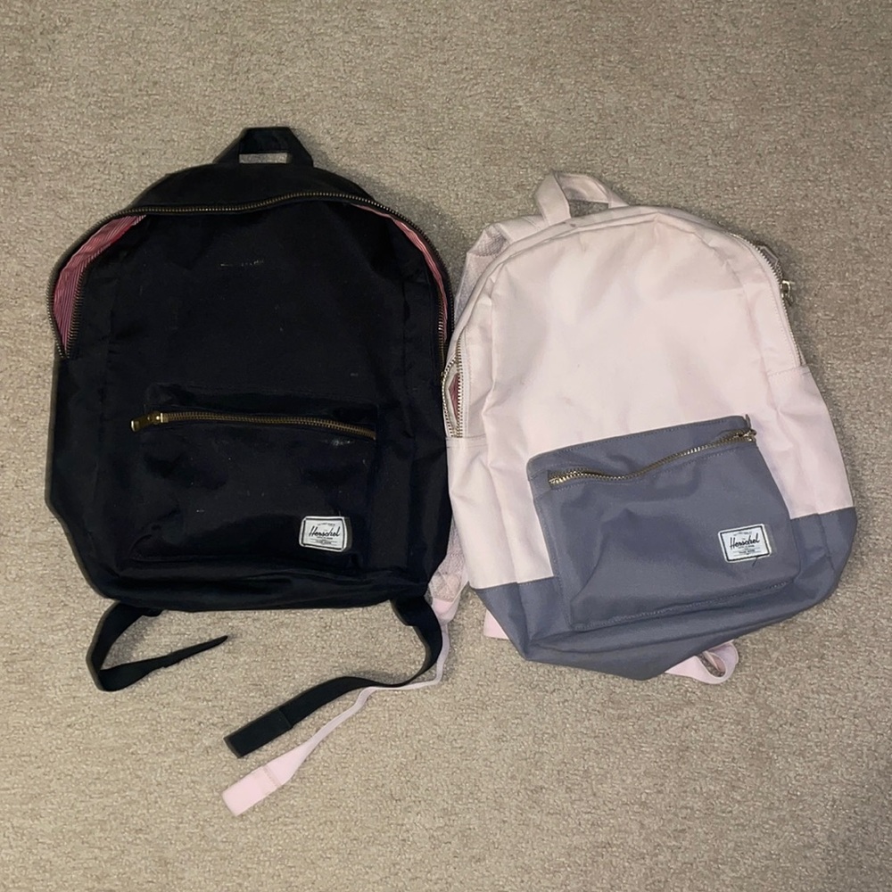 Herschel back packs! Black and pink/grey